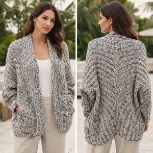 Tommy Bahama Textured Knit Open Front Cardigan Sweater Resort Layering Size XXS